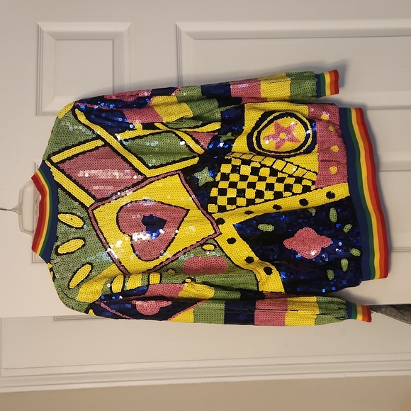 Multi Colored Sequin Jacket - Picture 4 of 5
